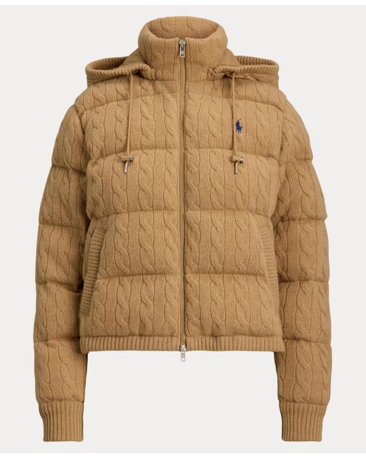 Polo Ralph Lauren Brown Hooded Quilt Jacket
