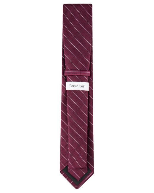 Calvin Klein Purple Etched Windowpane Tie for men
