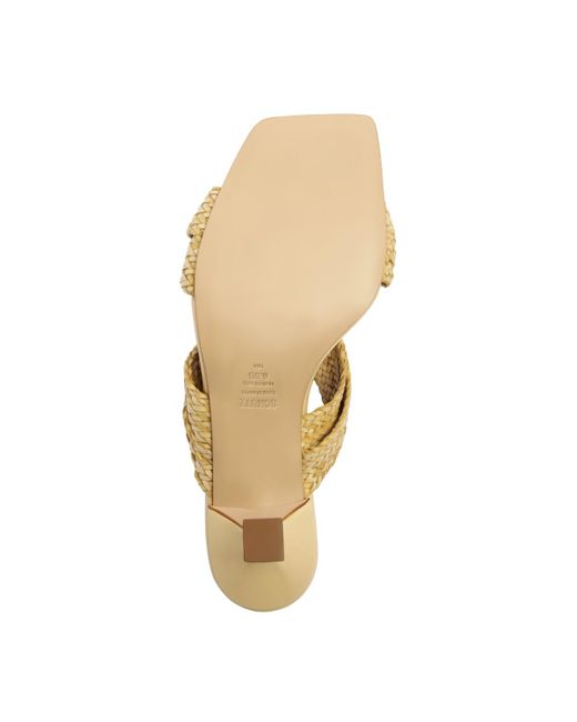SCHUTZ SHOES Metallic Kali Kitten Heel Sandals
