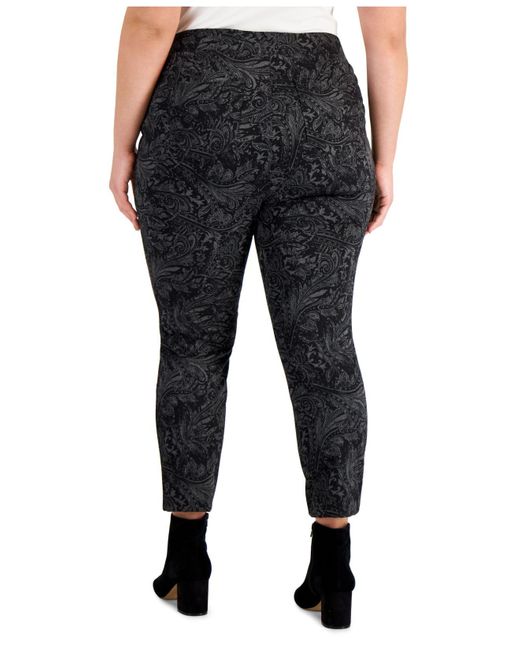 Size Printed Ponte Leggings, Created 