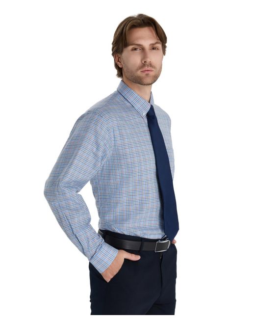 Club Room Blue Fashion Poplin Henry Shirt for men