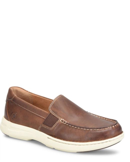 Born Brown Mariner Dress Casual Slip-on Sneakers for men