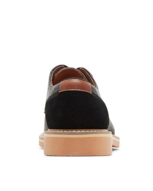 Steve Madden Black Tyndle Lace Up Oxford for men