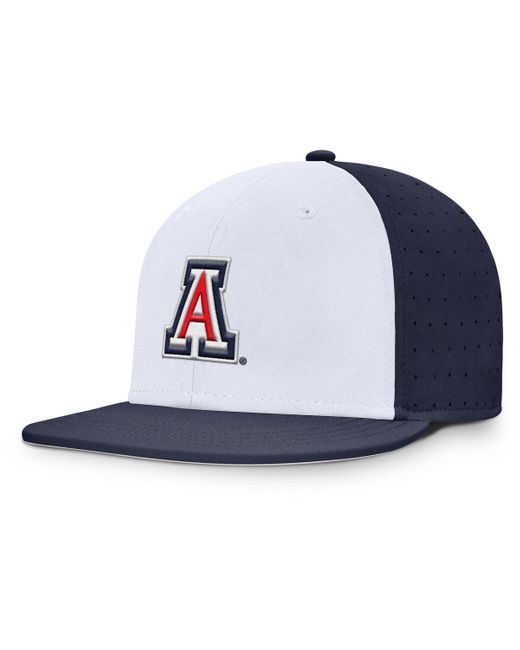 Nike Blue White/navy Arizona Wildcats On-field Dugout True Performance Fitted Hat for men
