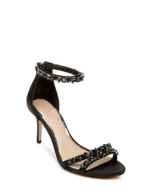 caroline embellished strap evening shoe