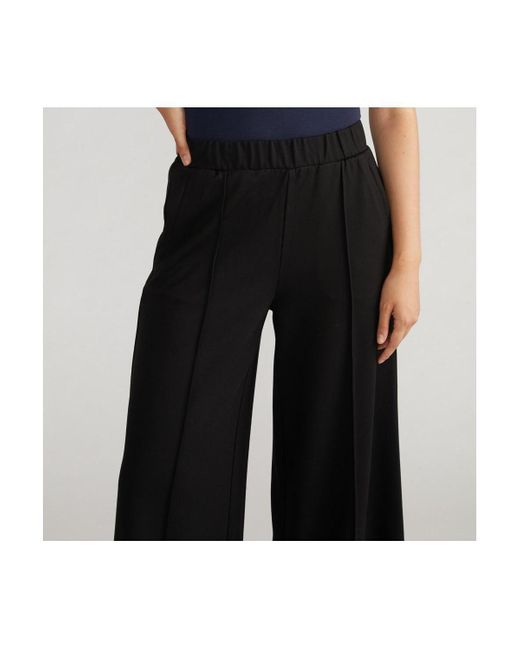 UNIVERSAL STANDARD Black Plus Pam Pintuck Wide Leg Ponte Pants