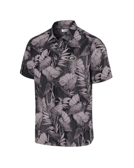 Tommy Bahama Gray Georgia Bulldogs Big Tall Coast Nuevo Fronds Islandzone Button-up Shirt for men