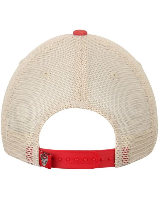 Top Of The World Red Cream And Black Nc State Wolfpack Offroad Trucker Hat for men