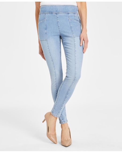 INC International Concepts Blue Skinny Pull-on Jeans