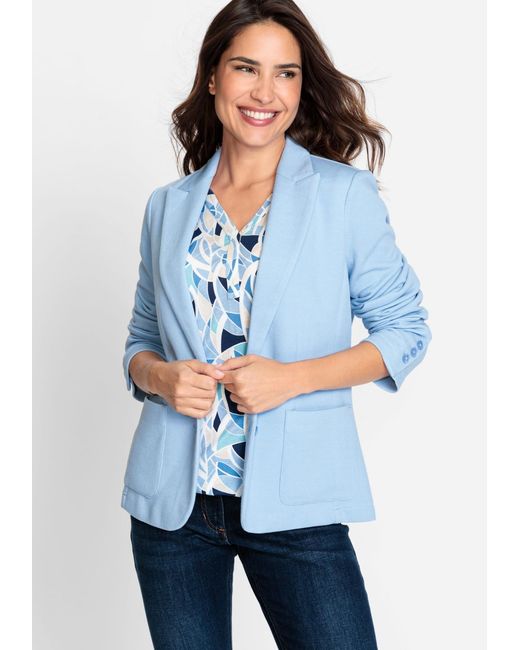 Olsen Blue Pique Blazer