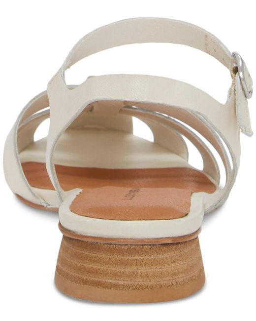 Lucky Brand White Zilma Ankle Strap Fisherman Flat Sandals