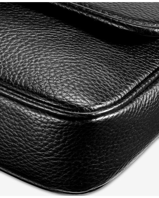Giani Bernini Black Pebble East West Small Flap Crossbody