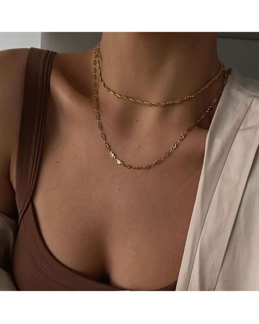 Ellie Vail Natural Garcelle Mini Disc Chain Necklace