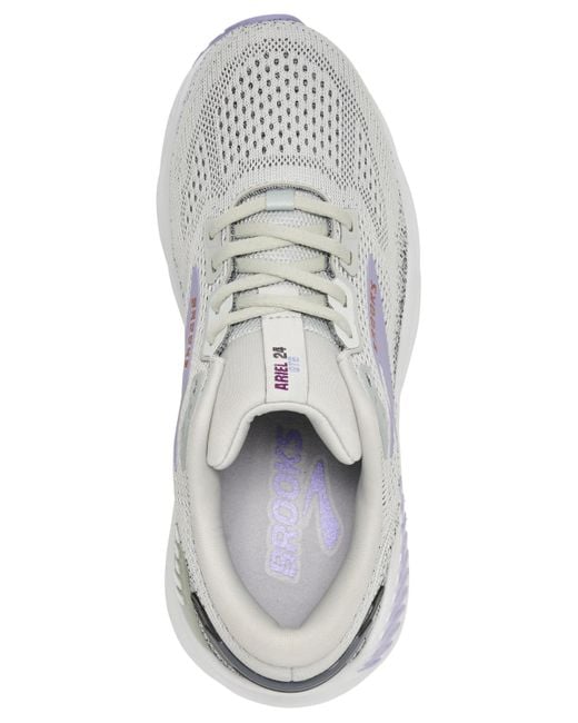 Brooks White Ariel Gts 24 Running Sneakers From Finish Line