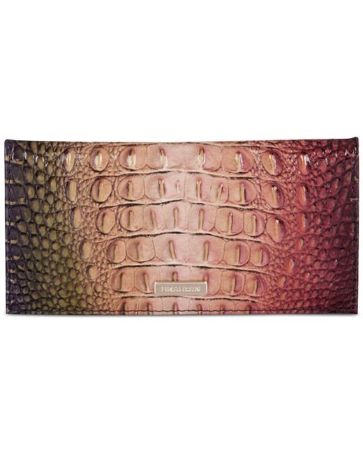 Brahmin Leather Cordelia Checkbook Autumn Ombre Mini Melbourne Wallet