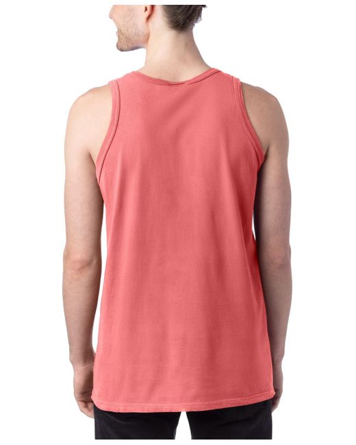 Hanes Red Garment Dyed Cotton Tank Top