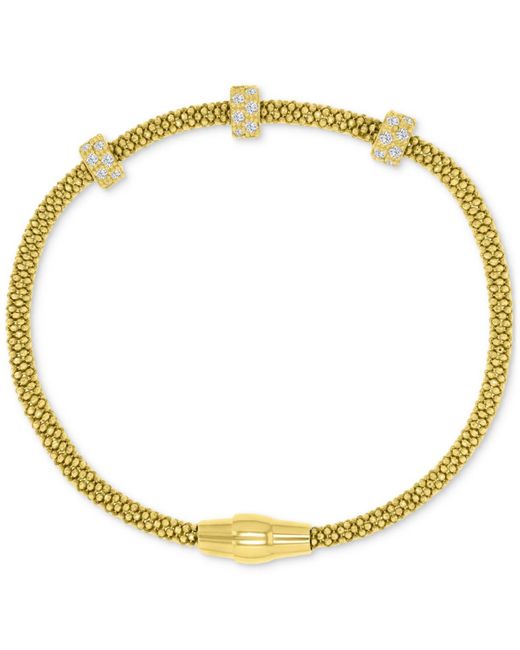 Macy's Metallic Rondelle Cubic Zirconia Mesh Bracelet