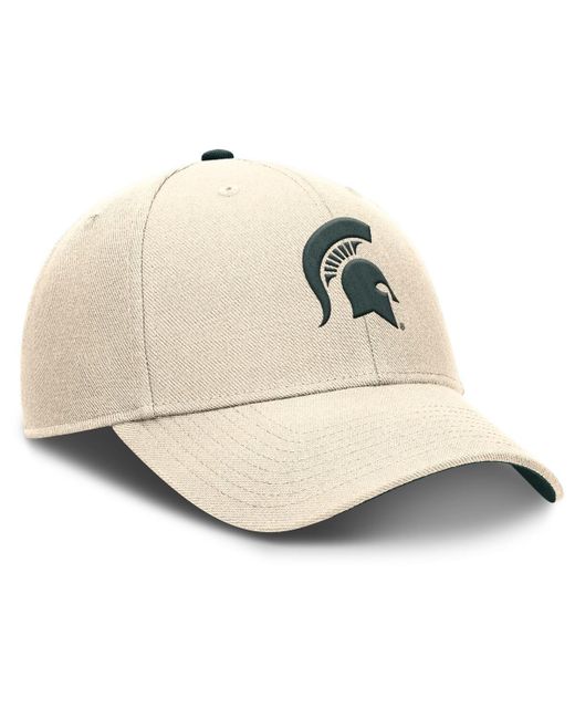 Nike Natural Michigan State Spartans Rise Primetime Performance Trucker Adjustable Hat for men