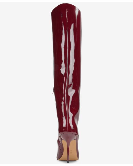 AAJ By Aminah Red Isabella Tall Shaft Dress Boots
