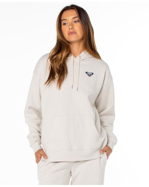 Roxy White Raya Long-sleeve Hoodie