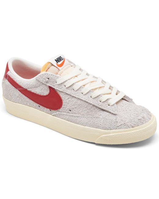 Nike White Blazer Low '77 Vintage Suede Casual Sneakers From Finish Line