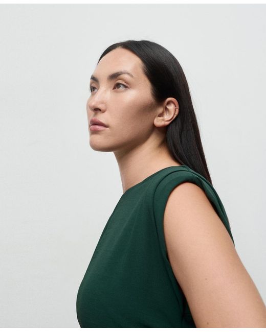 Mango Green Ruched Long Jumpsuit