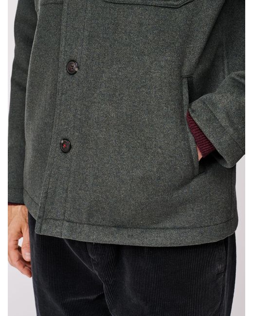 aubi Gray Nettleham Shirt Jacket for men