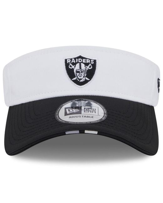 KTZ Multicolor White/black Las Vegas Raiders 2025 Nfl Training Camp Adjustable Visor Hat for men