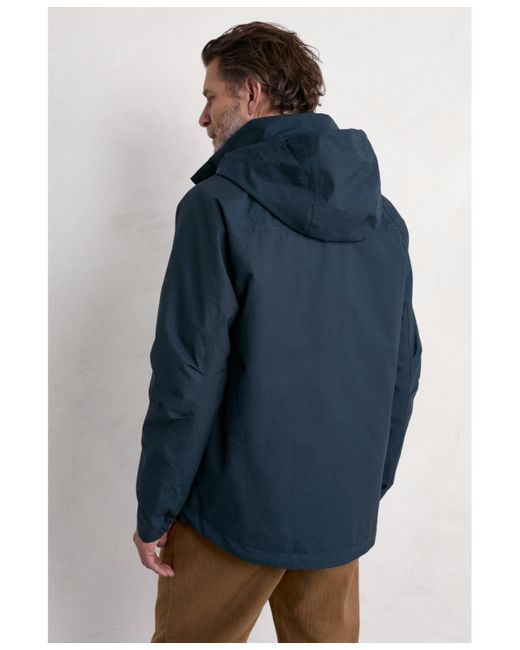 Seasalt Cornwall Blue Sea Edge Coat for men