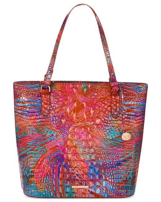 Brahmin Ezra Sealife Melbourne Leather Tote in Red Lyst