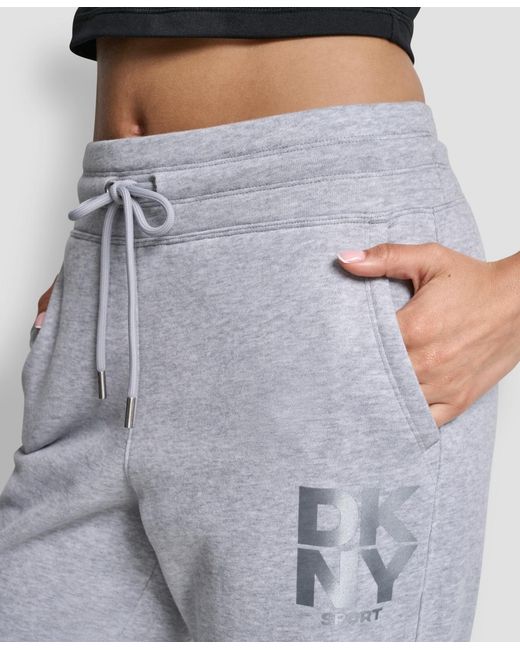 DKNY Blue Sport Stacked Transfer Logo Track Pants