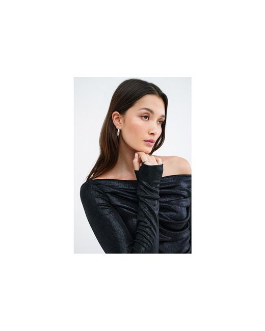 MARCELLA Black Cooper Metallic Top