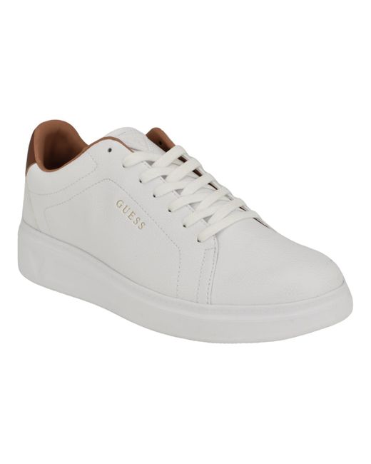 Guess White Caldy Lace Up Casual Fashion Sneakers for men