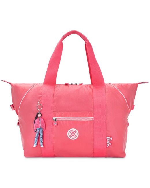 Kipling Pink Barbie Art M Extra Large Nylon Tote Bag