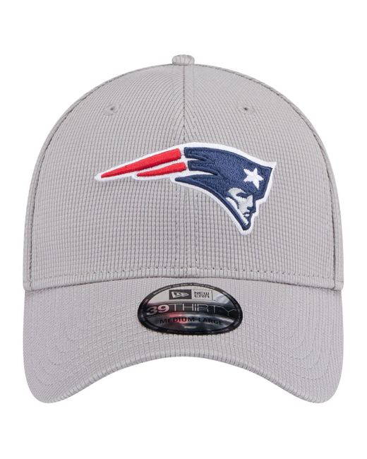 KTZ Gray New England Patriots Active 39thirty Flex Hat for men