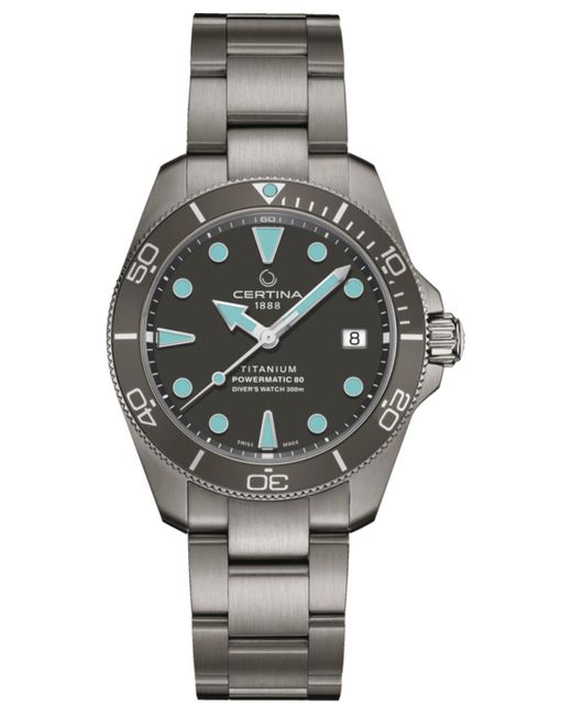 Certina Swiss Automatic Ds Action Diver Titanium Bracelet Watch 38mm in ...