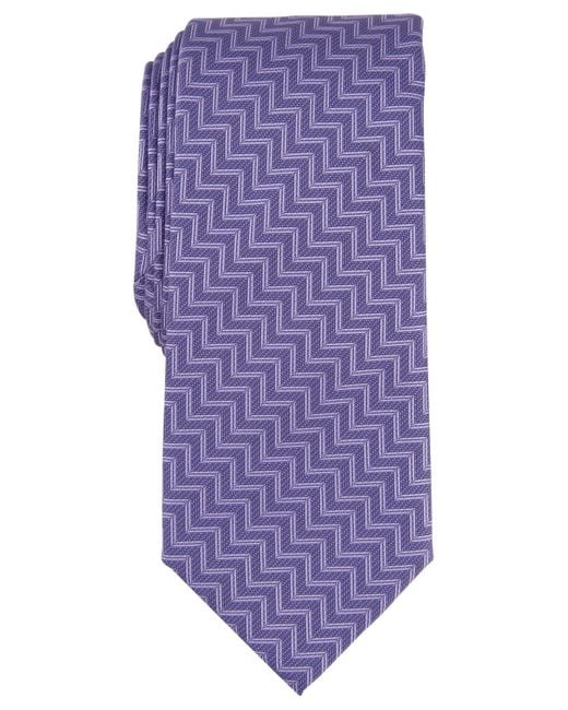Alfani Purple Donovan Zig-zag Tie for men