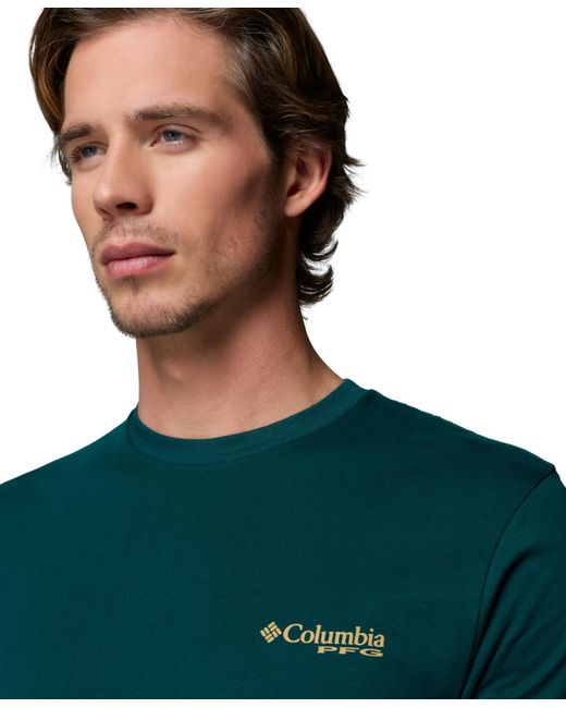 Columbia Green Pfg Border Graphic T-shirt for men