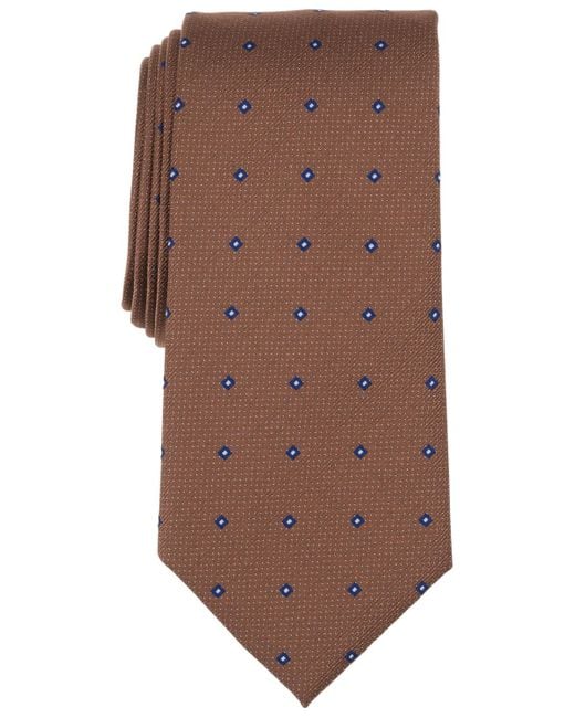 Club Room Brown Landcaster Neat Pattern Tie for men