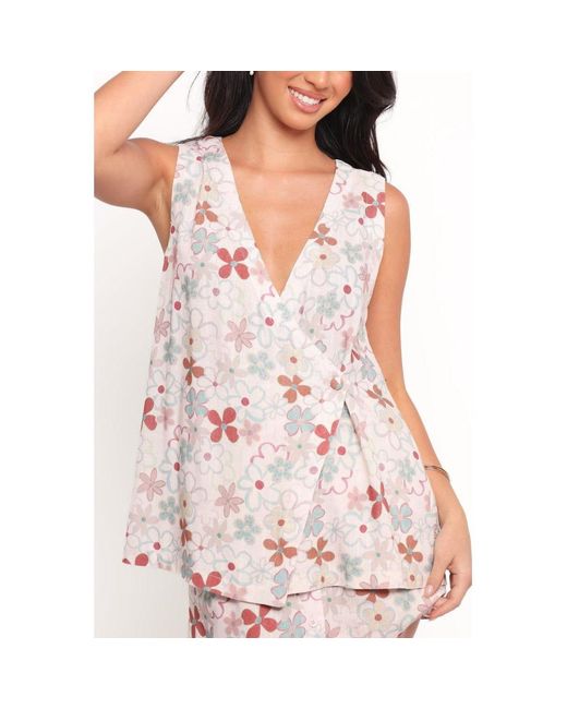 Petal & Pup Pink Clemie Wrap Top