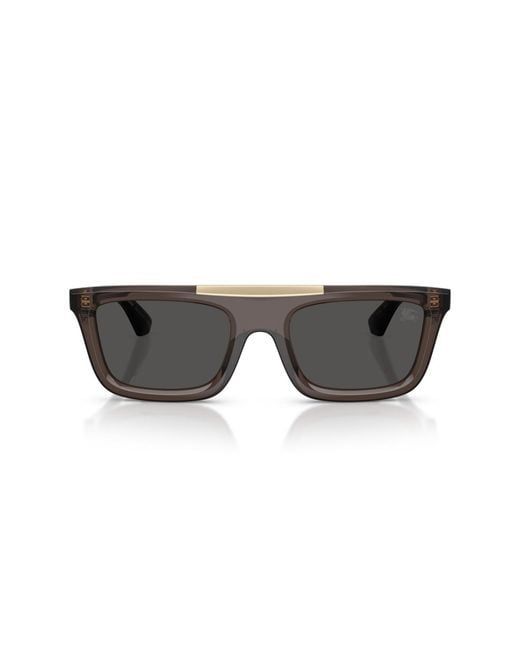 Burberry Gray Rectangle Sunglasses for men