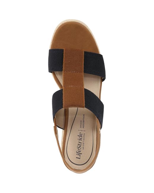 LifeStride Metallic Tallulah Espadrille Wedge Sandals