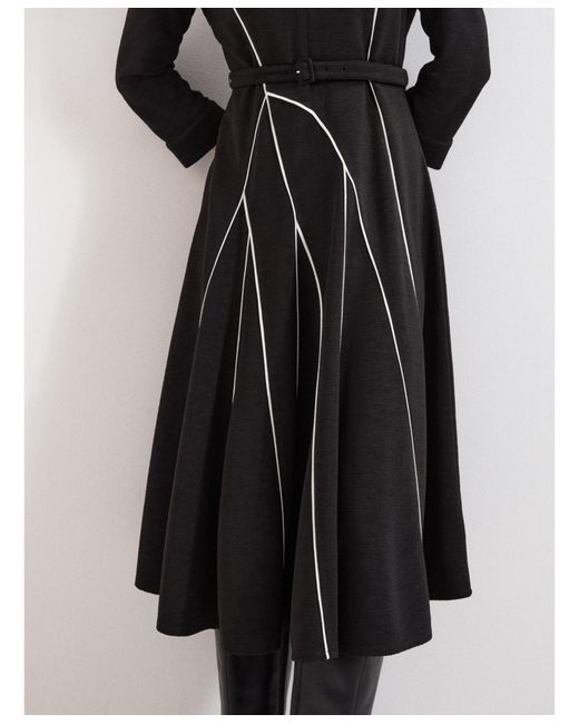 Phase Eight Black Tilly Piped Dress