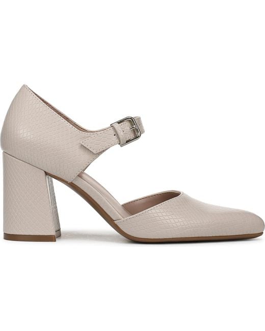 Naturalizer Metallic Pixie Mary Jane Pointed Toe Block Heel Pumps