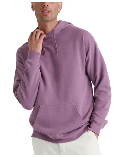 Hanes Purple Garment Dyed Fleece Hoodie for men