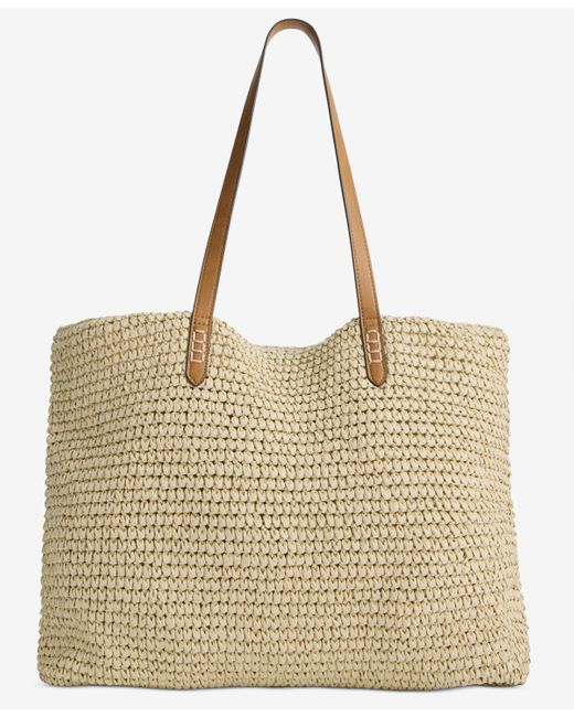 Style & Co. Red Extra-large Geo Pattern Straw Tote