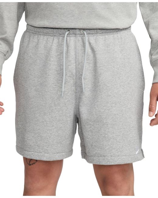 Nike Gray Club French Terry Flow Shorts for men