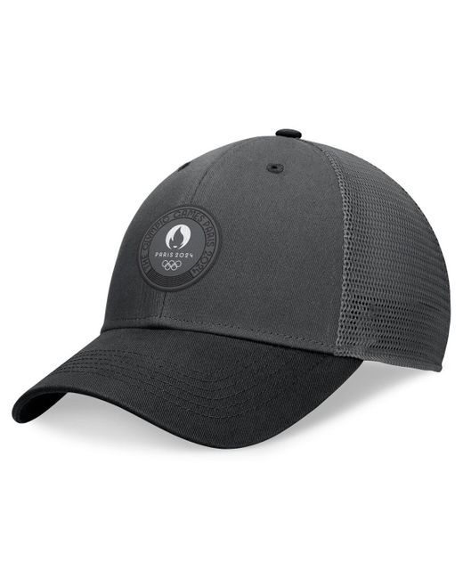 Fanatics Gray Branded Charcoal/black Paris 2024 Adjustable Hat for men