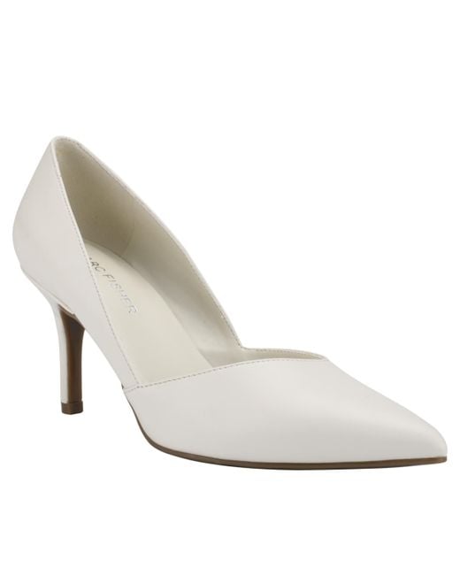 Marc Fisher White Tuscany Dress Pumps