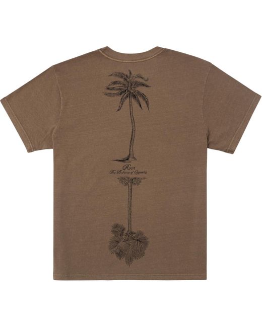 RVCA Brown Antique-like Short Sleeve T-shirt for men